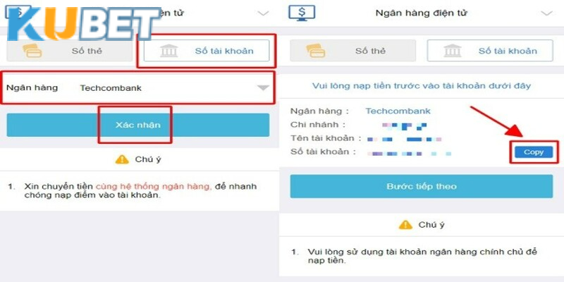 Sử dụng nhiều phương thức thanh toán Ku BET